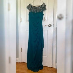 Turquoises Beaded Gown